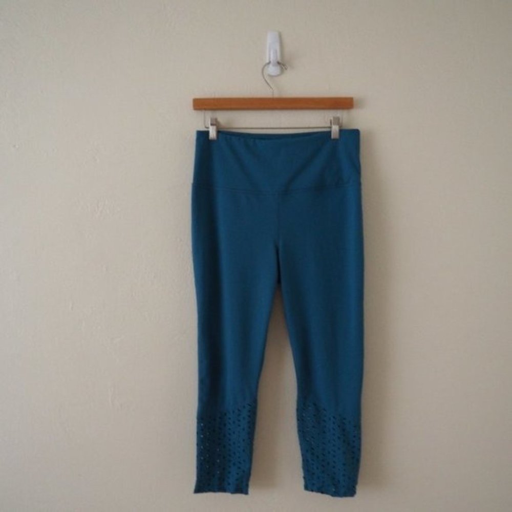 Gaiam Om Cora Teal High Waisted Laser Cut - Picture 3 of 7